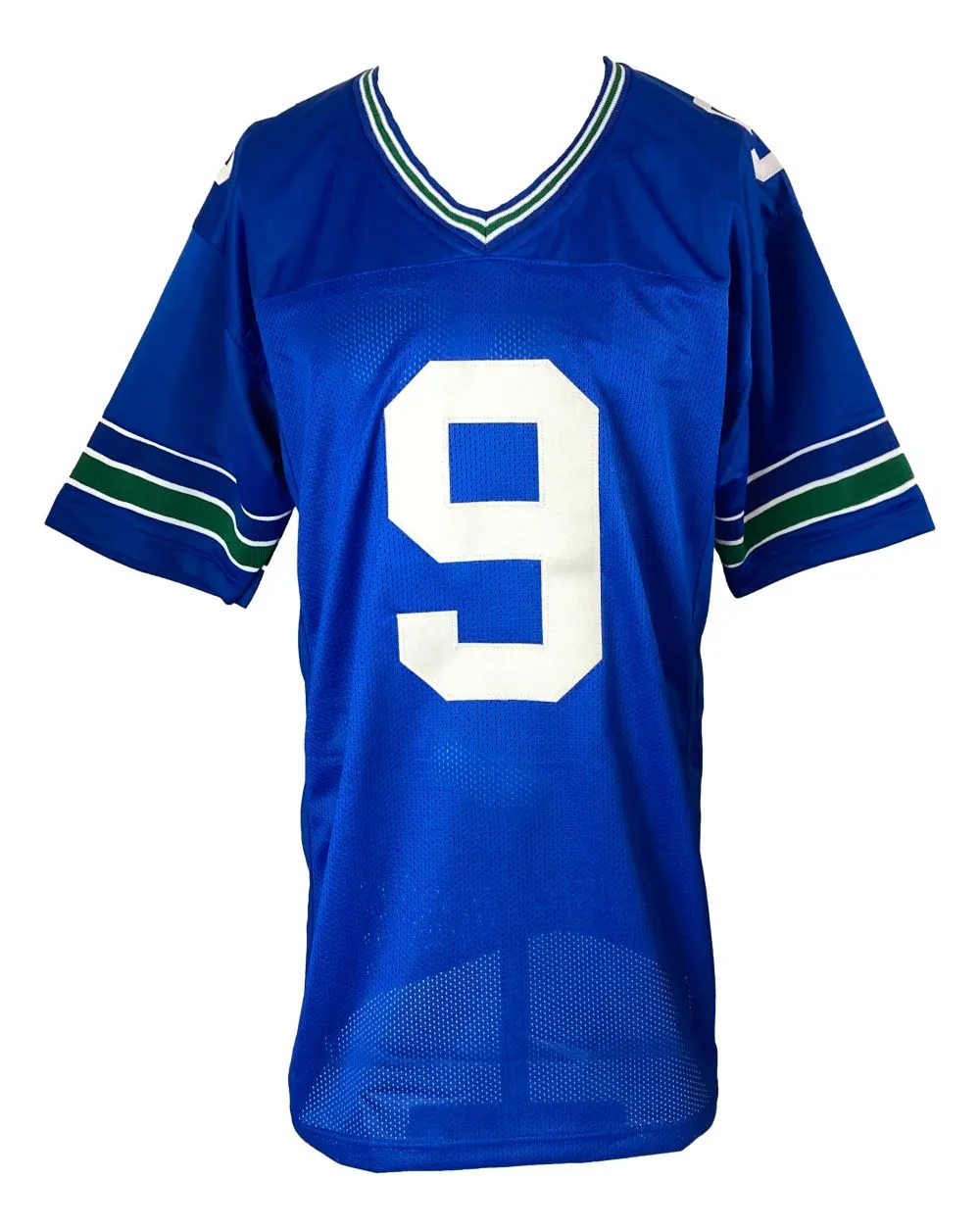 Kenneth Walker III Seattle Signed Throwback Blue Football Jersey BAS