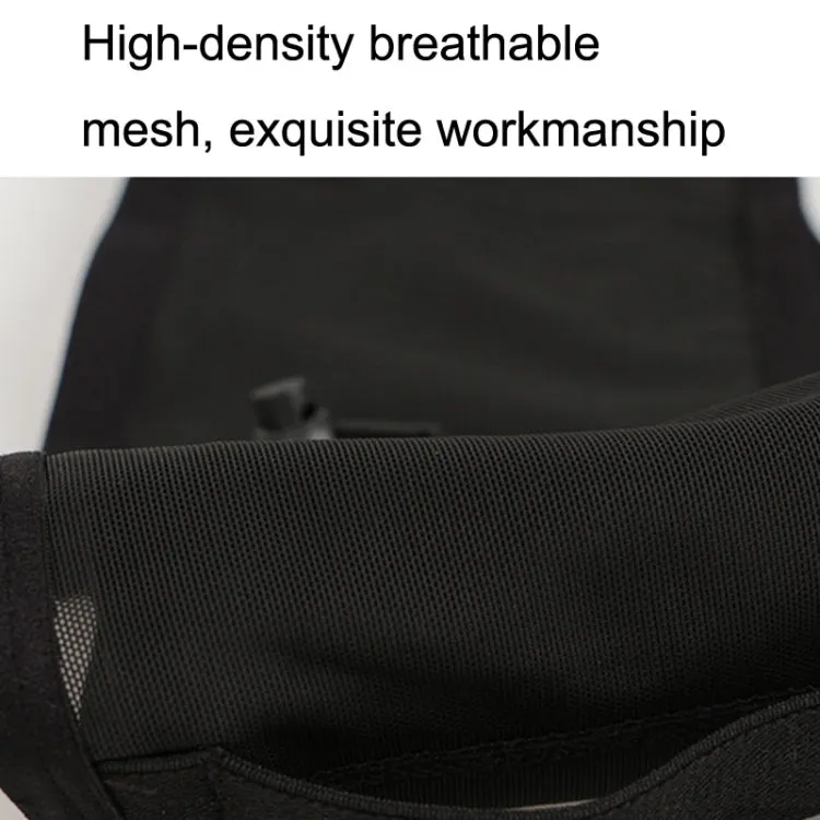 Large Capacity Elastic Mesh Close-fitting Mobile Phone Bag Cycling Mountaineering Kettle Bag, Size: L(Black Red)