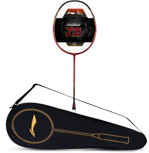 Li-Ning Combat Z8 Strung Badminton Racquet (Red / Black / Gold)