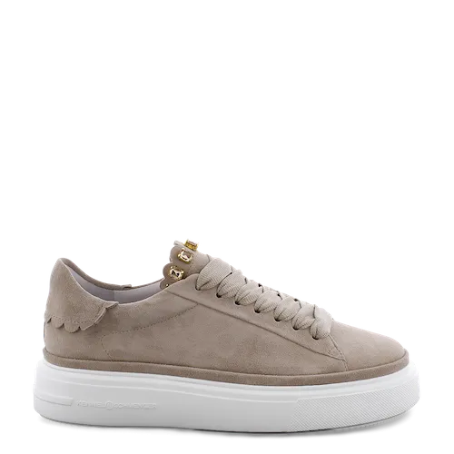 Linen Dive Crystal Scalloped Sneakers