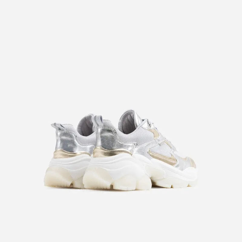 Linny Silver Gold Chunky Sneakers