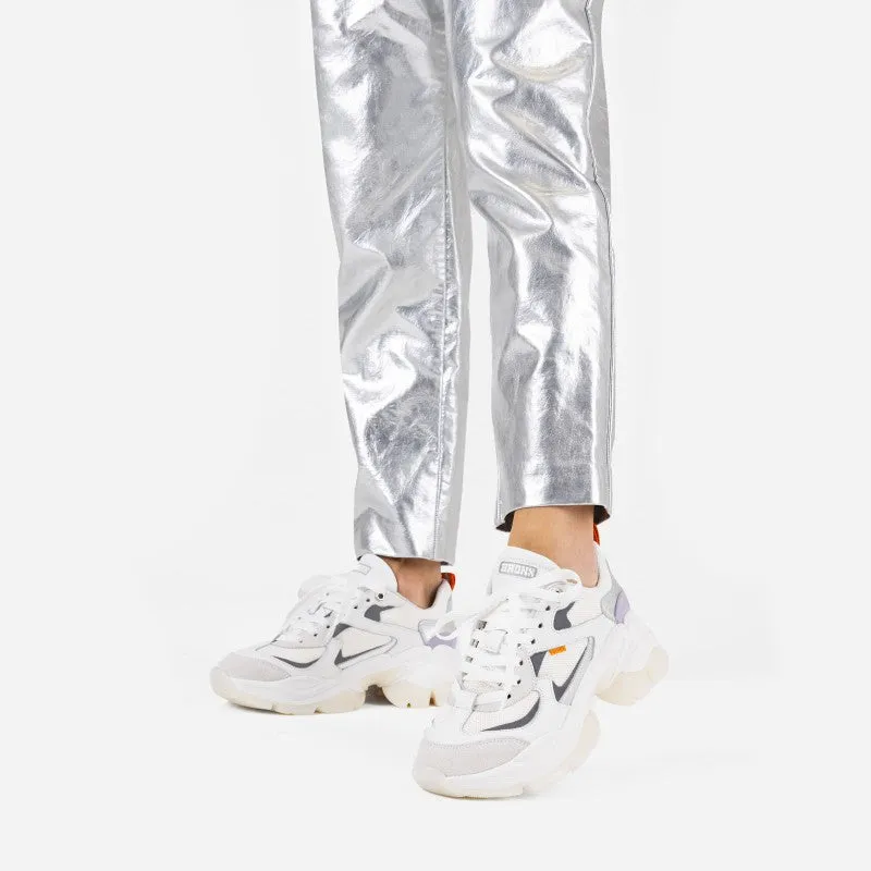 Linny White Lavander Chunky Sneakers