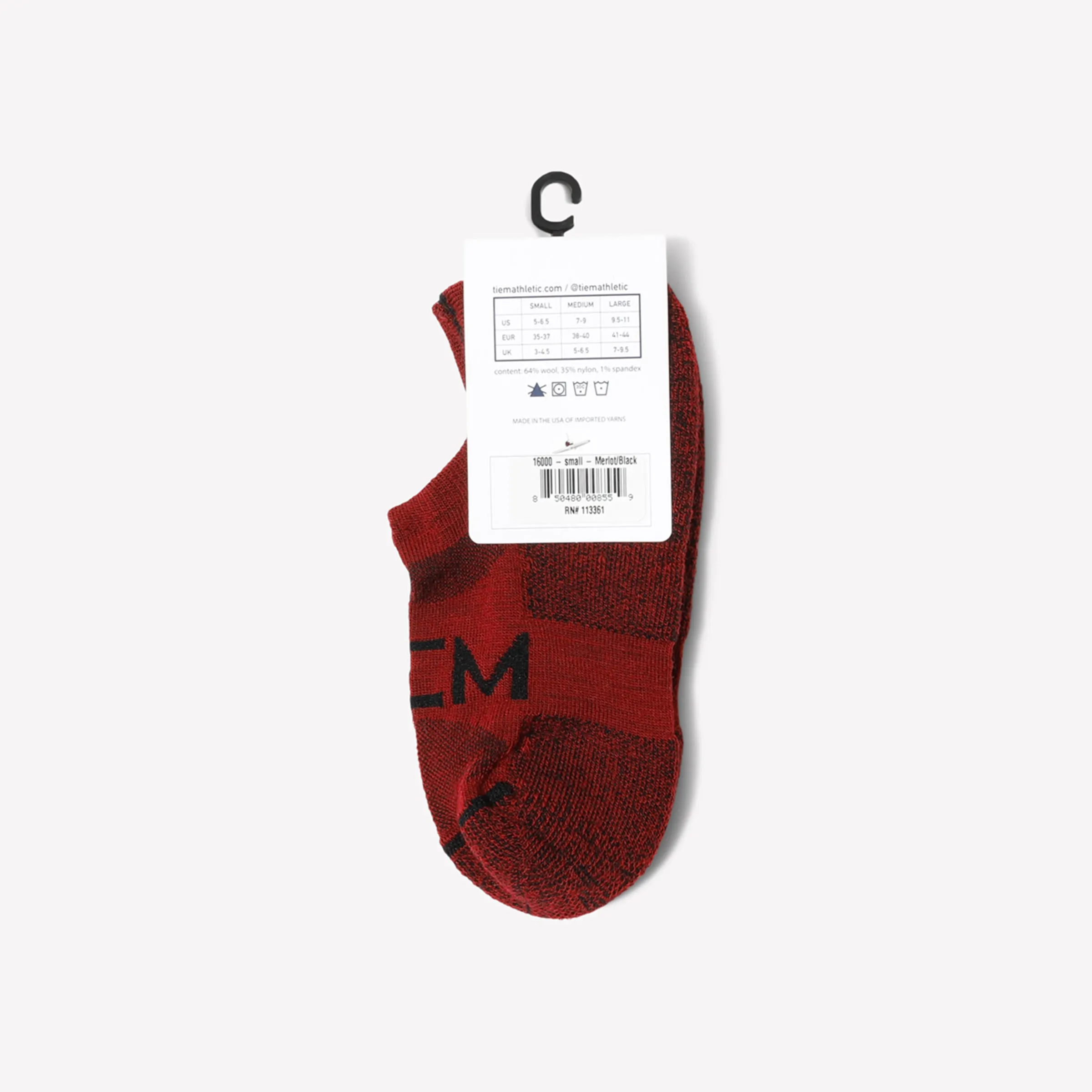 Low-cut Performance Wool Socks - Merlot/Black