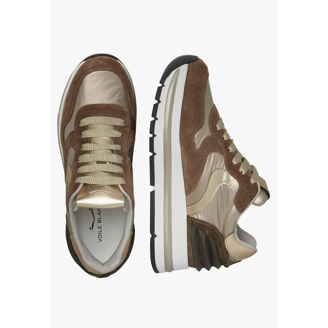 Maran Power Taupe Platinum Chunky Sneakers