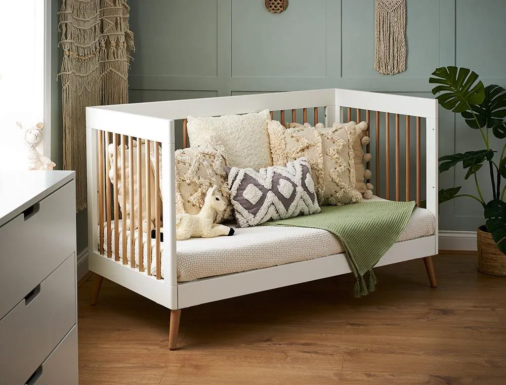 Maya 3 Piece Nursery Furniture Set - White & Natural