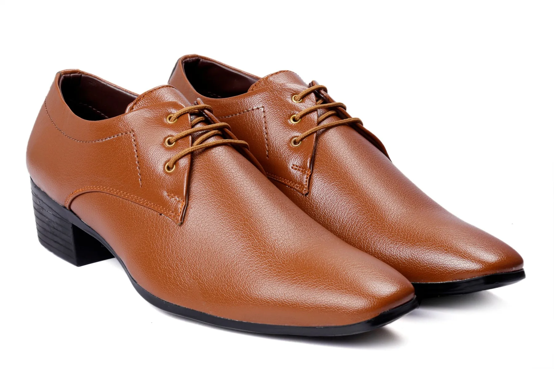 Men's Office Wear Height Increasing Derby Formal Shoes