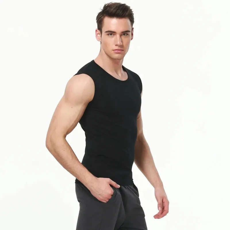 Men's Pure Cotton Sports Tank Top - Summer Sleeveless Fitness Shirt