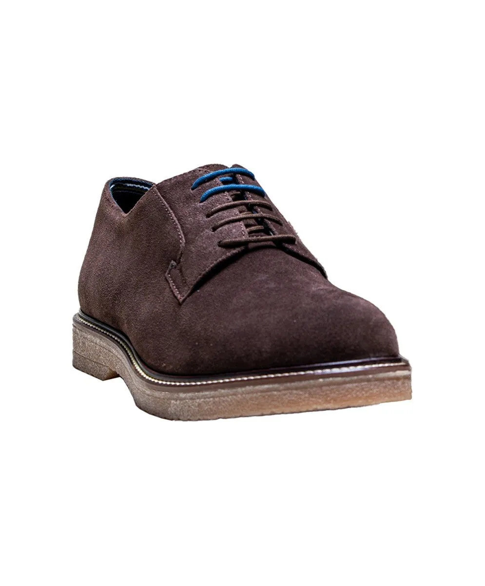 Men's Suede Lace up Shoes - RICHMOND - Brown