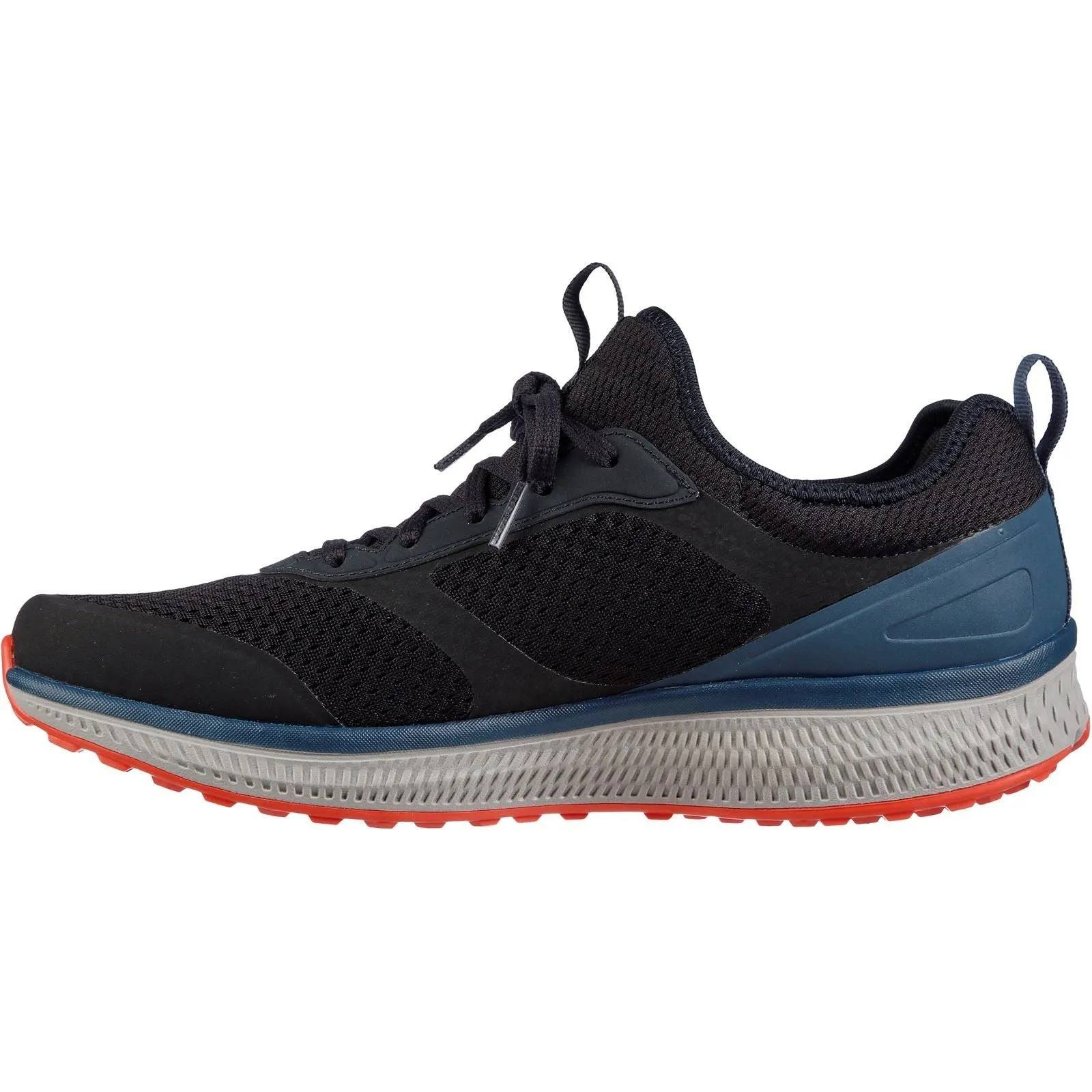 Men's Wide Fit Skechers 220102 GOrun Consistent Sneakers - Black/Blue