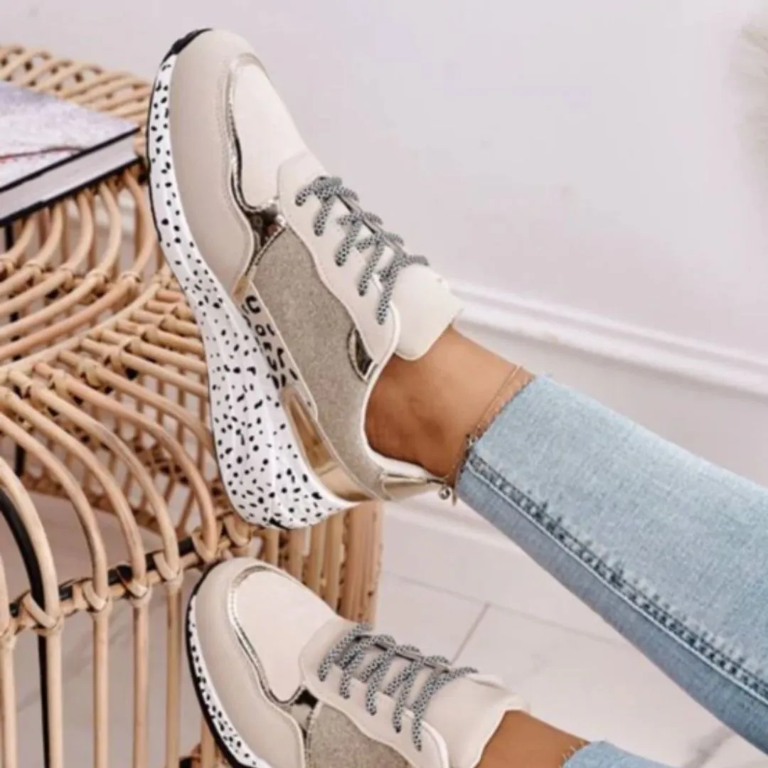 Metallic Platform Sneakers