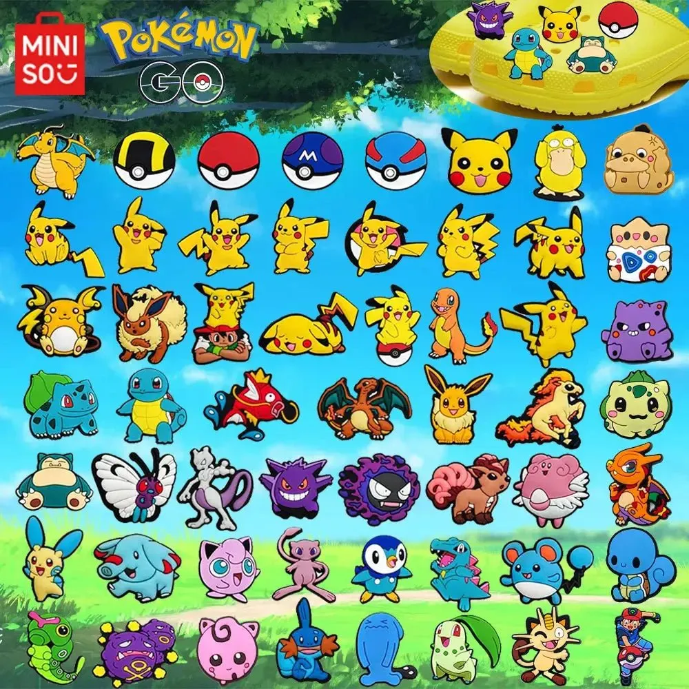 MINISO Pikachu Cartoon Shoe Charms for Kids - DIY Accessories