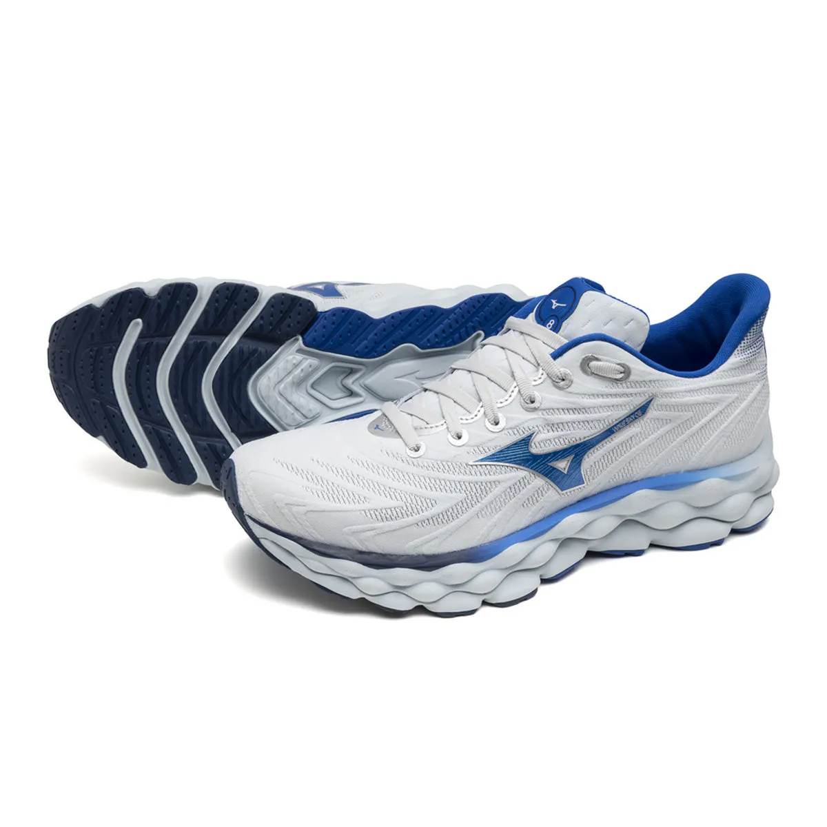 Mizuno Wave Sky 8 Mens | Plein Air/laser Blue/mugen Blu