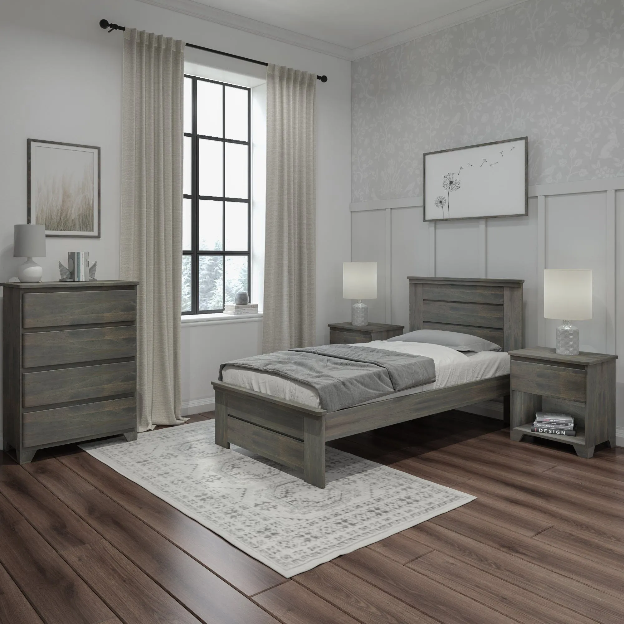 Modern Farmhouse Twin Panel Bed