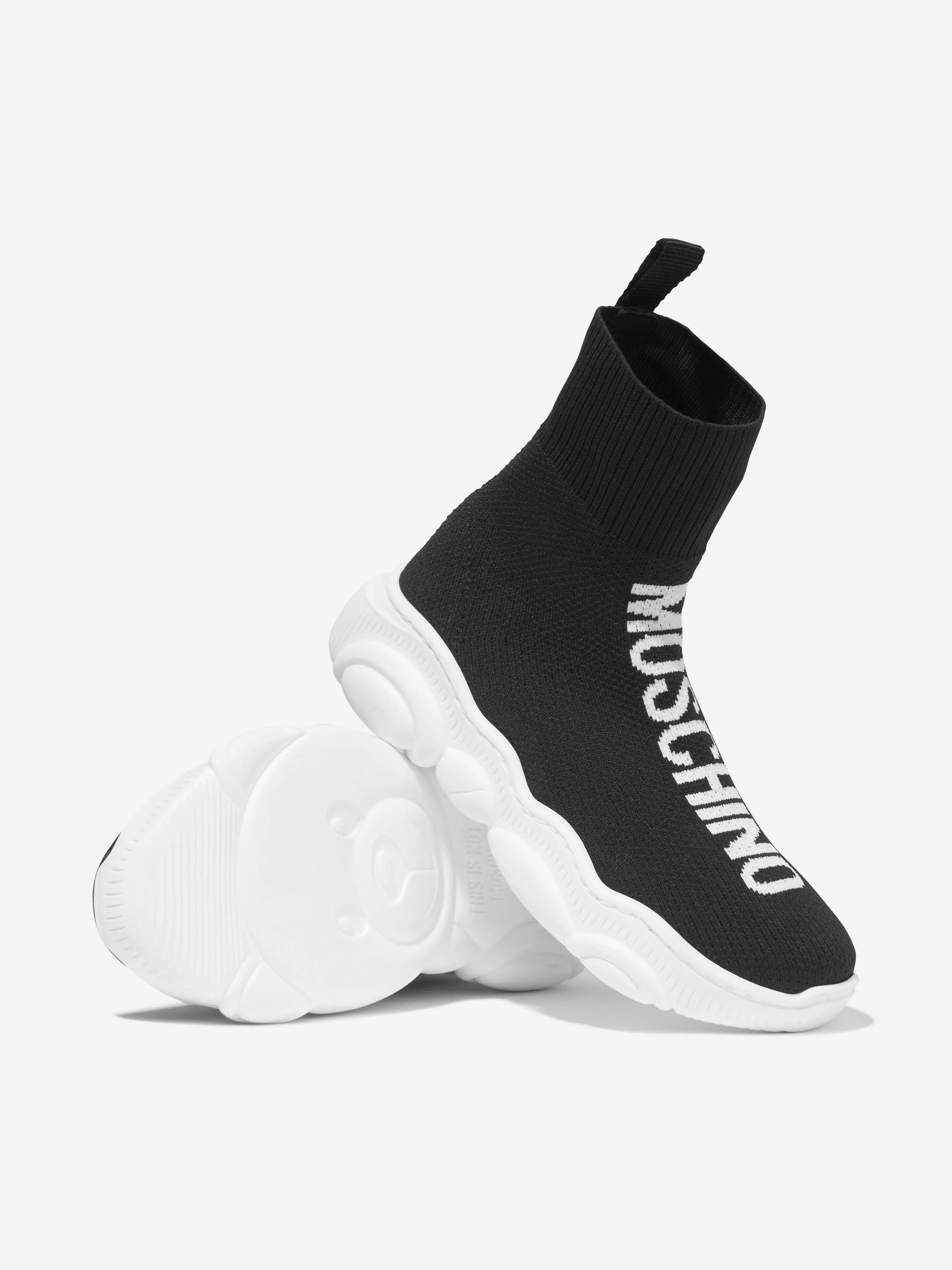 Moschino Kids Teddy Sole High Top Sock Trainers