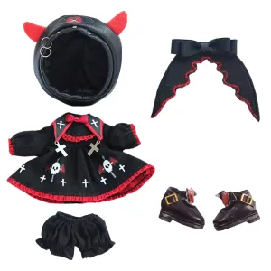 niannyyhouse 1/12 BJD OB11 Doll Clothes Dark Devil Outfit Doll Dressup