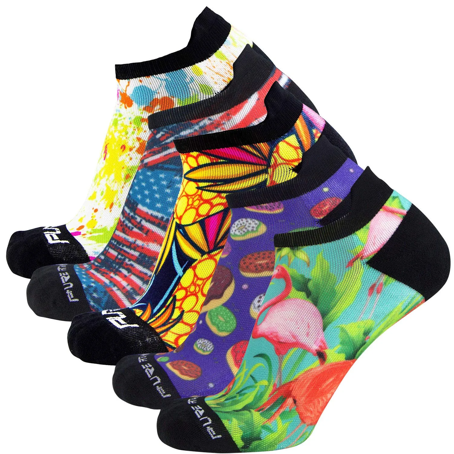 No-Show Colorful Running Socks