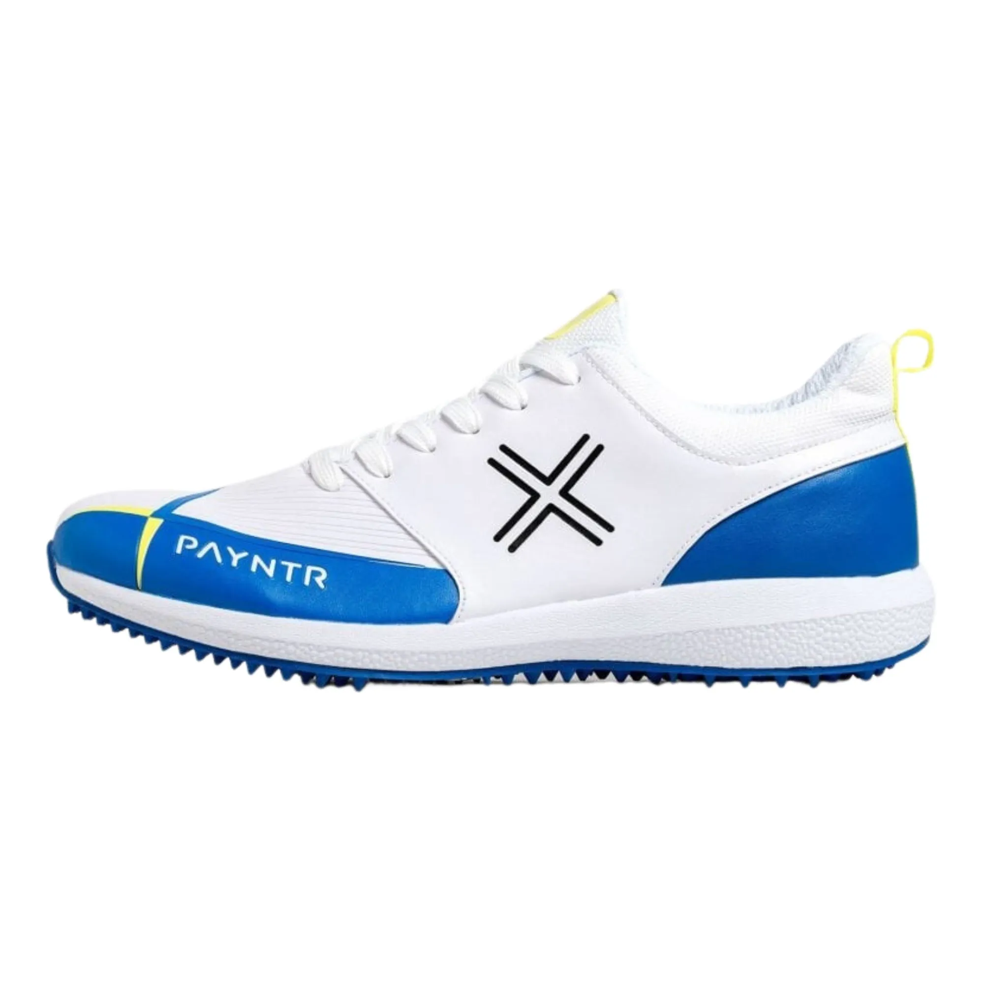 Payntr Cricket Shoes, V-Pimple All Rounder Cricket Shoes - White/Blue