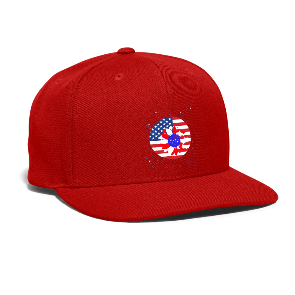 Petal Flag Snapback Baseball Cap - Ships from The US