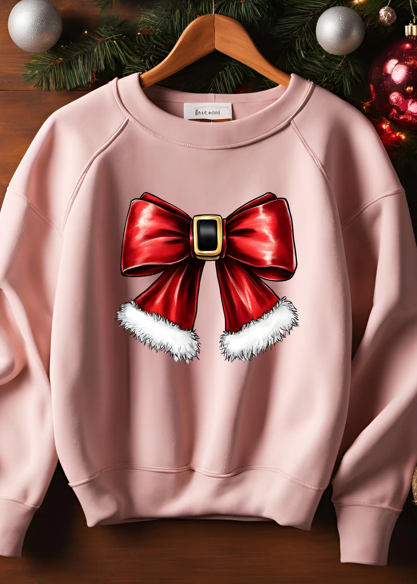 Santa Baby Bows Graphic Pullover