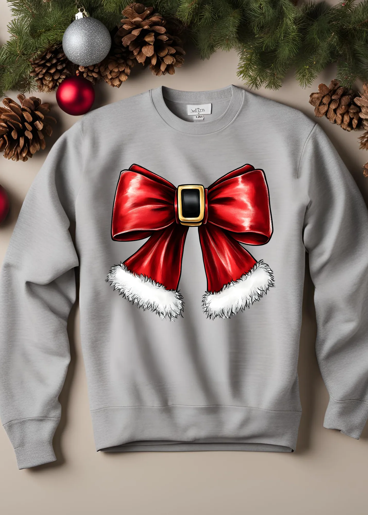 Santa Baby Bows Graphic Pullover