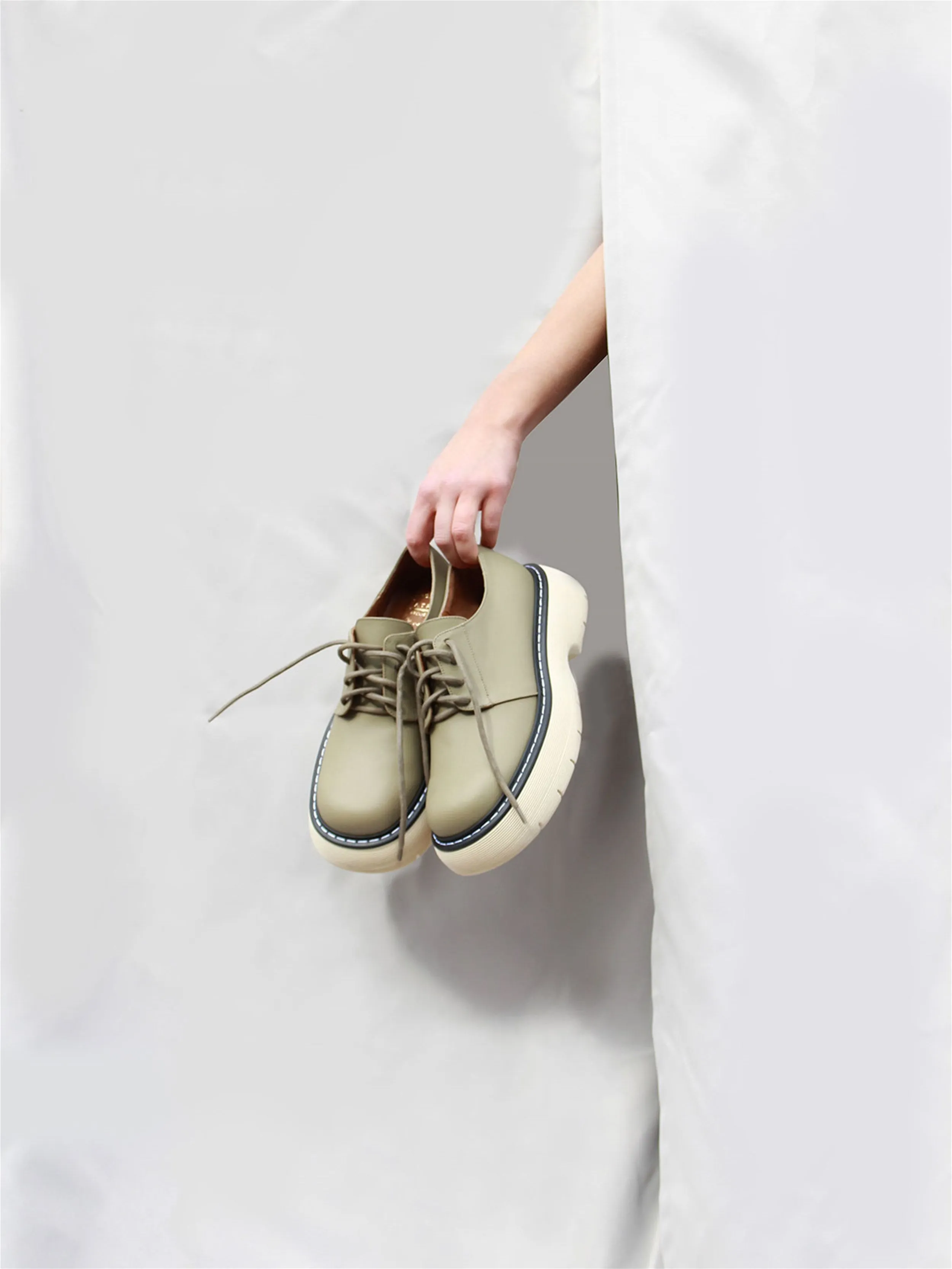 Sarezzo Sage Green Chunky Loafers