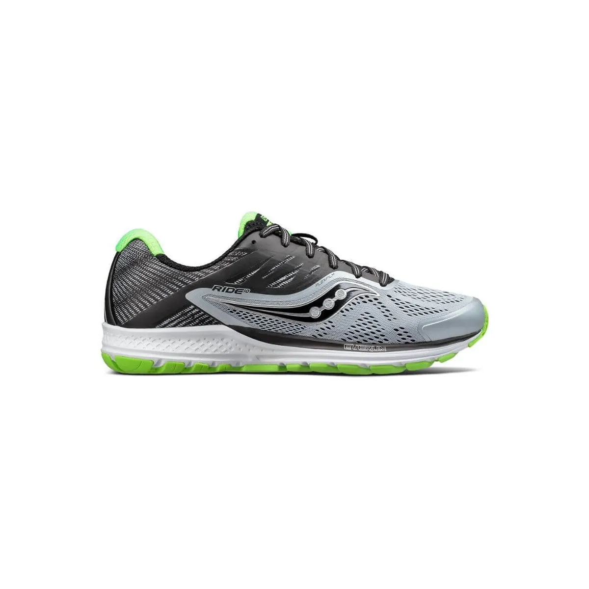 Saucony Ride 10 Running Shoes Gray Black