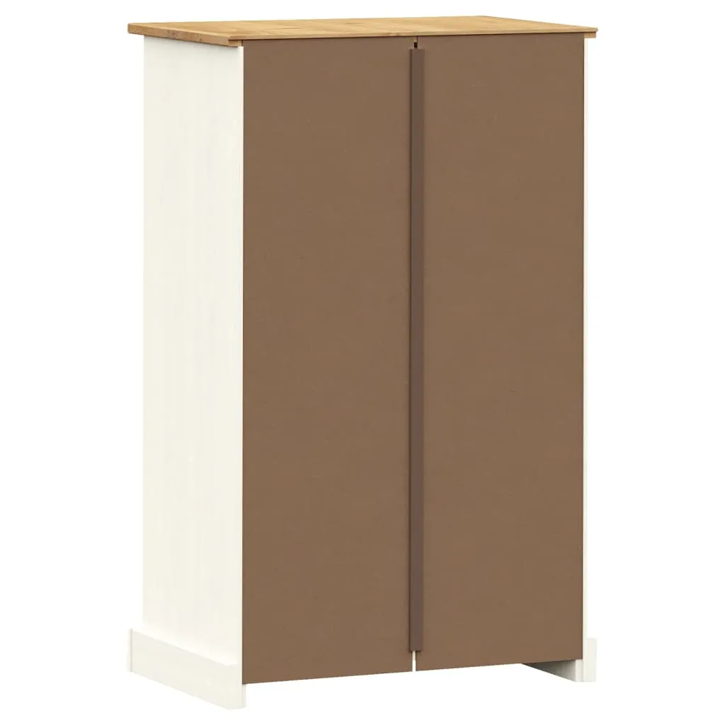 Shoe Cabinet VIGO White 60x35x96 cm Solid Wood Pine