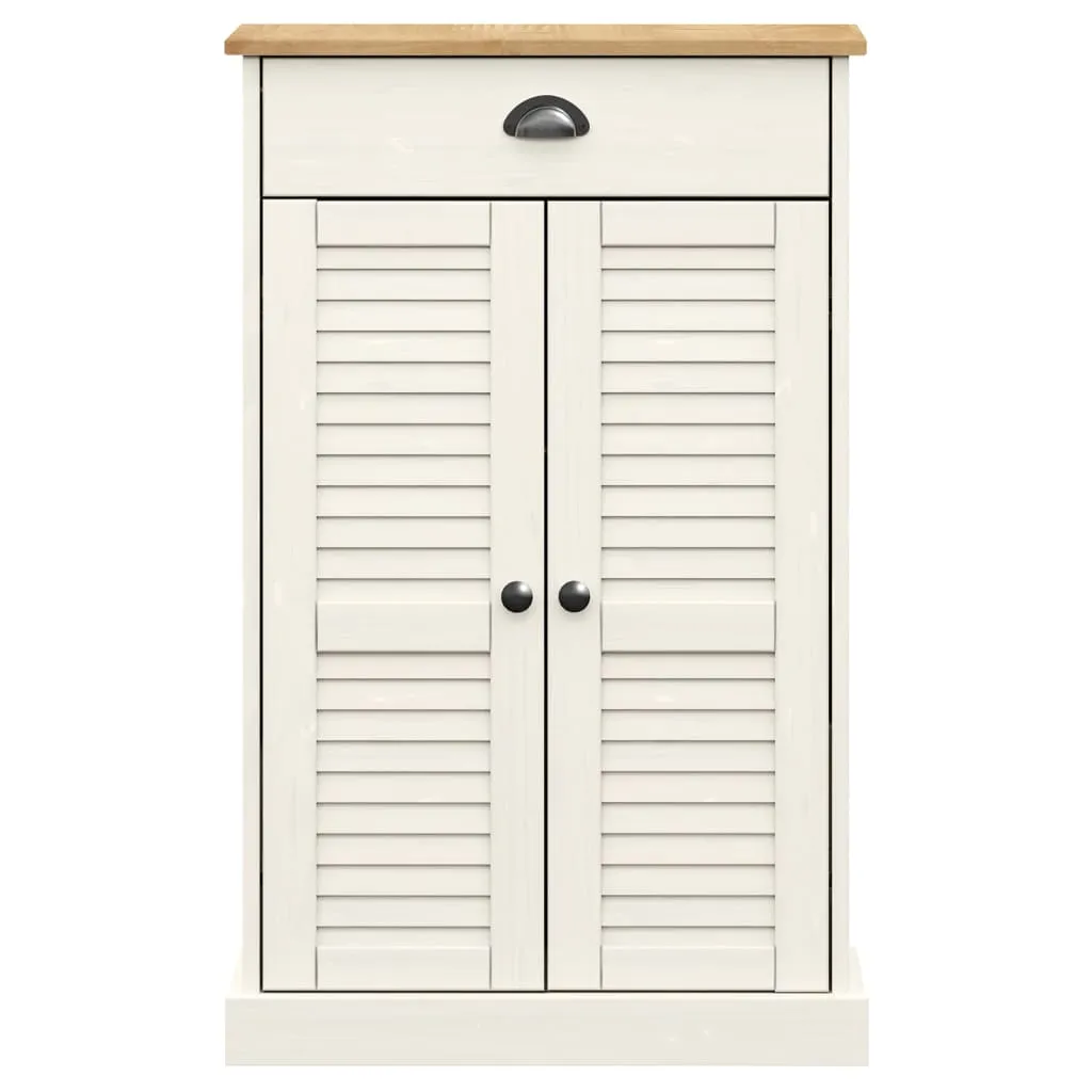 Shoe Cabinet VIGO White 60x35x96 cm Solid Wood Pine