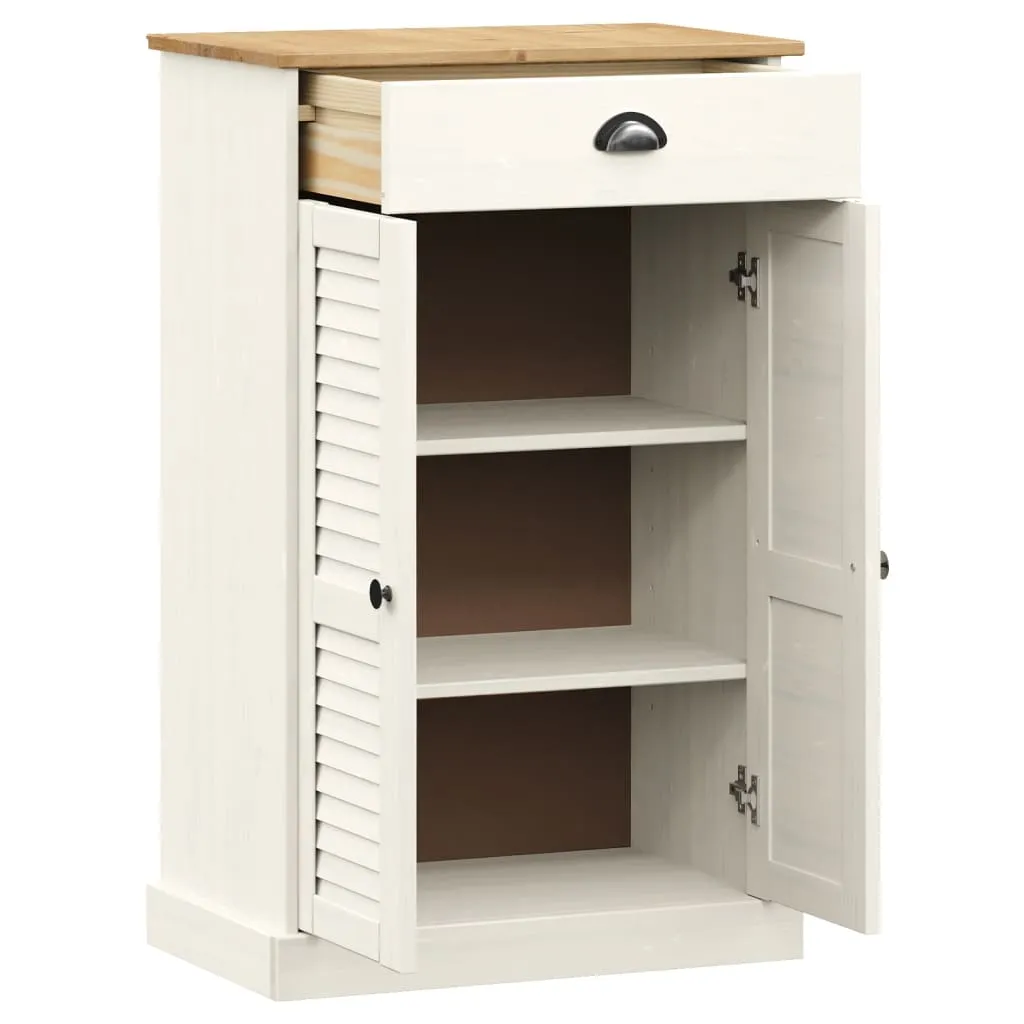 Shoe Cabinet VIGO White 60x35x96 cm Solid Wood Pine