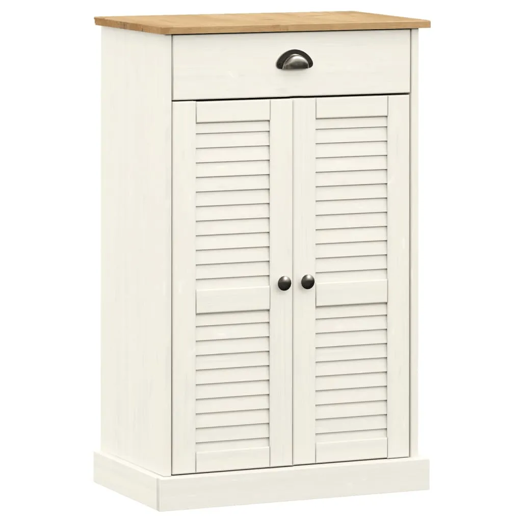 Shoe Cabinet VIGO White 60x35x96 cm Solid Wood Pine