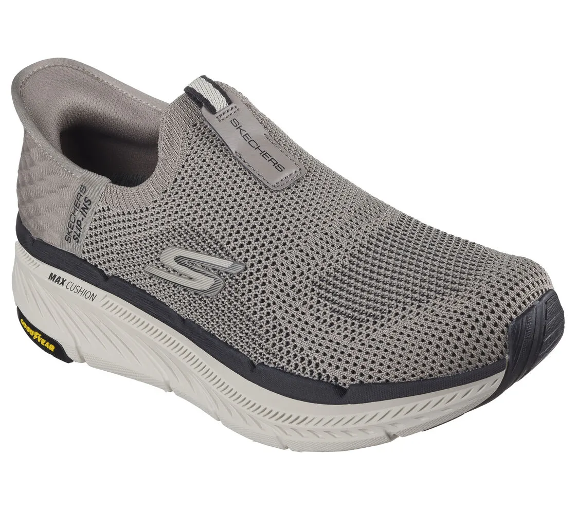 Skechers Mens Slip-Ins Max Cushioning Premier 2.0 Taupe Wide