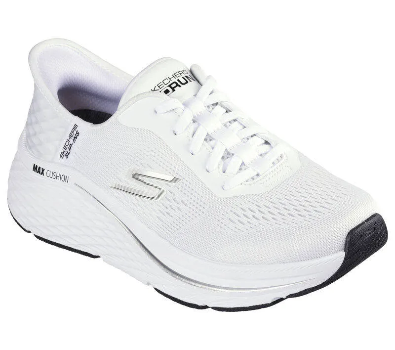 Skechers Womens Slip-ins Max Cushioning Elite 2.0 Vanish White Black