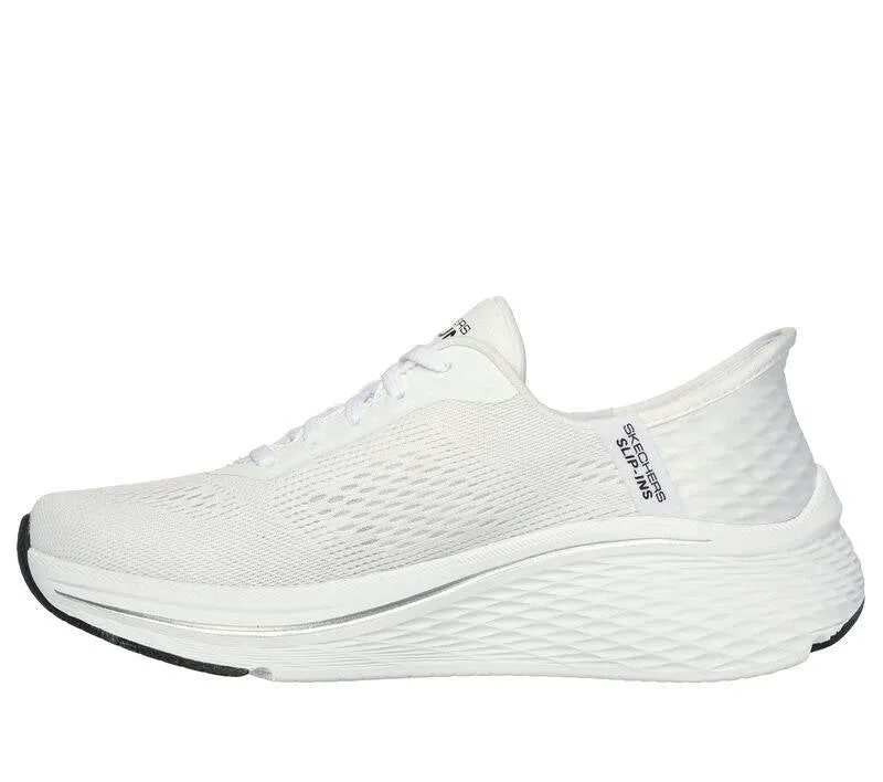 Skechers Womens Slip-ins Max Cushioning Elite 2.0 Vanish White Black