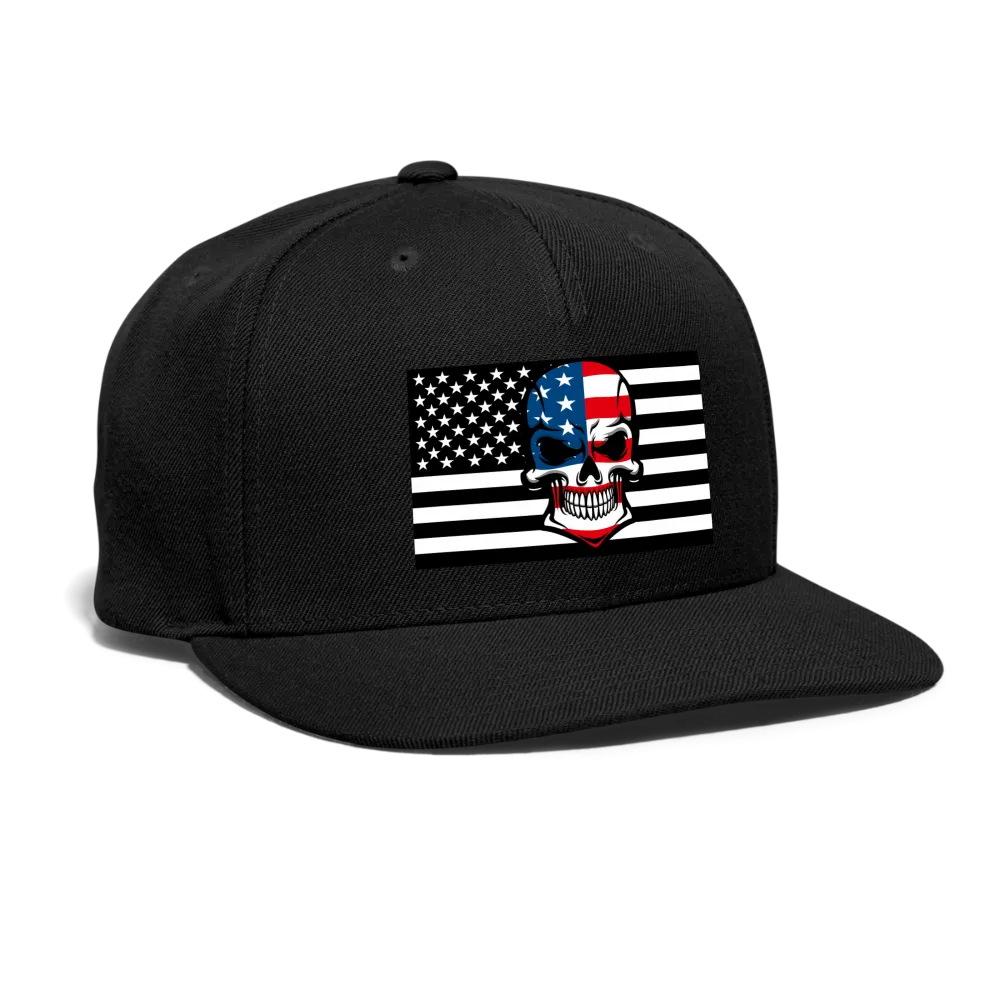 Skull Flag Snapback Baseball Cap - Ships from The US