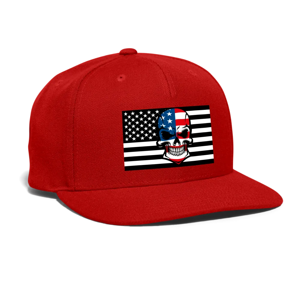 Skull Flag Snapback Baseball Cap - Ships from The US