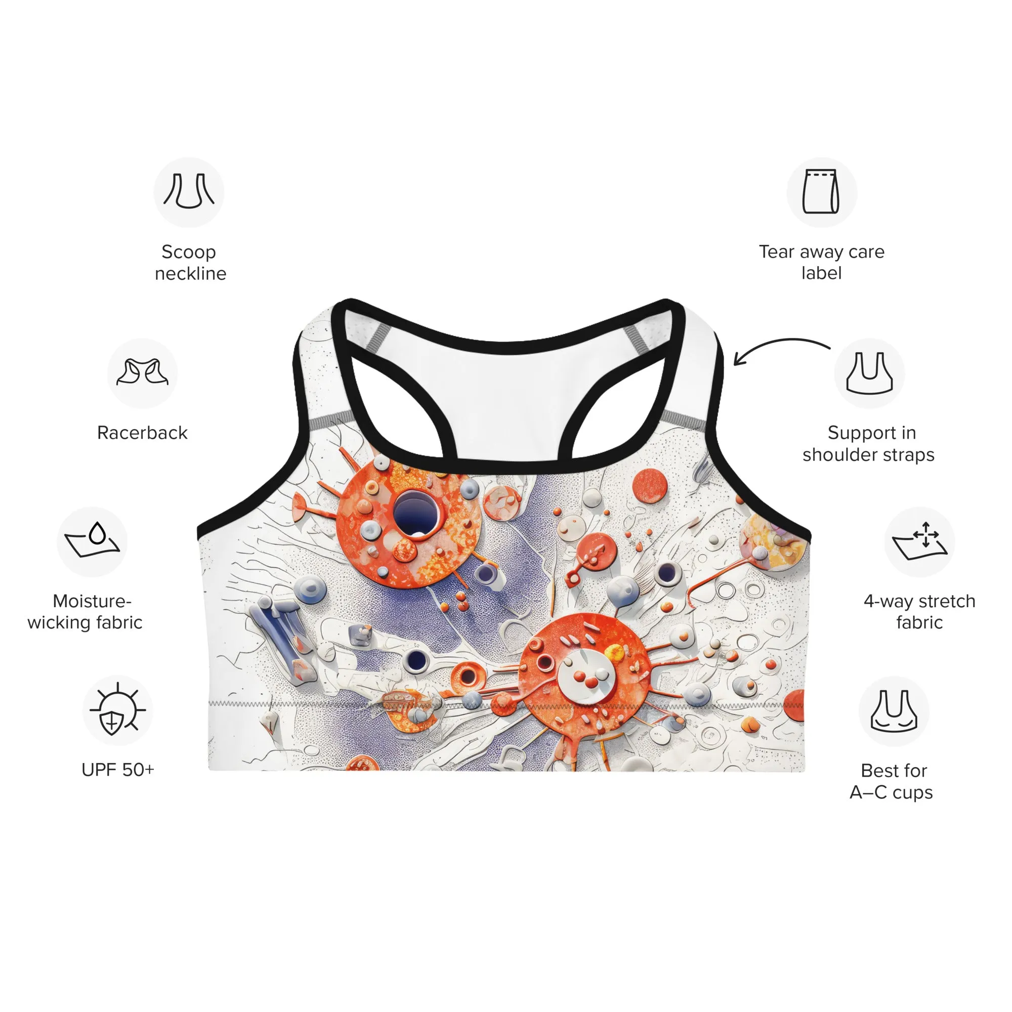 Sports Bra Cellular Playground