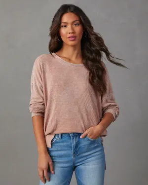 Tahoe Bound Waffle Knit Long Sleeve Top