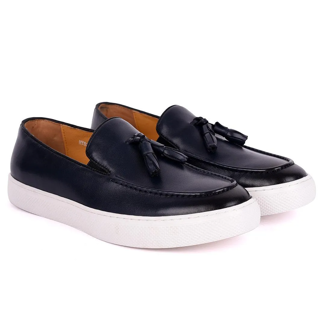 Terry Taylors Classic Tassel Designed Men's Sneaker Shoe- NavyBlue