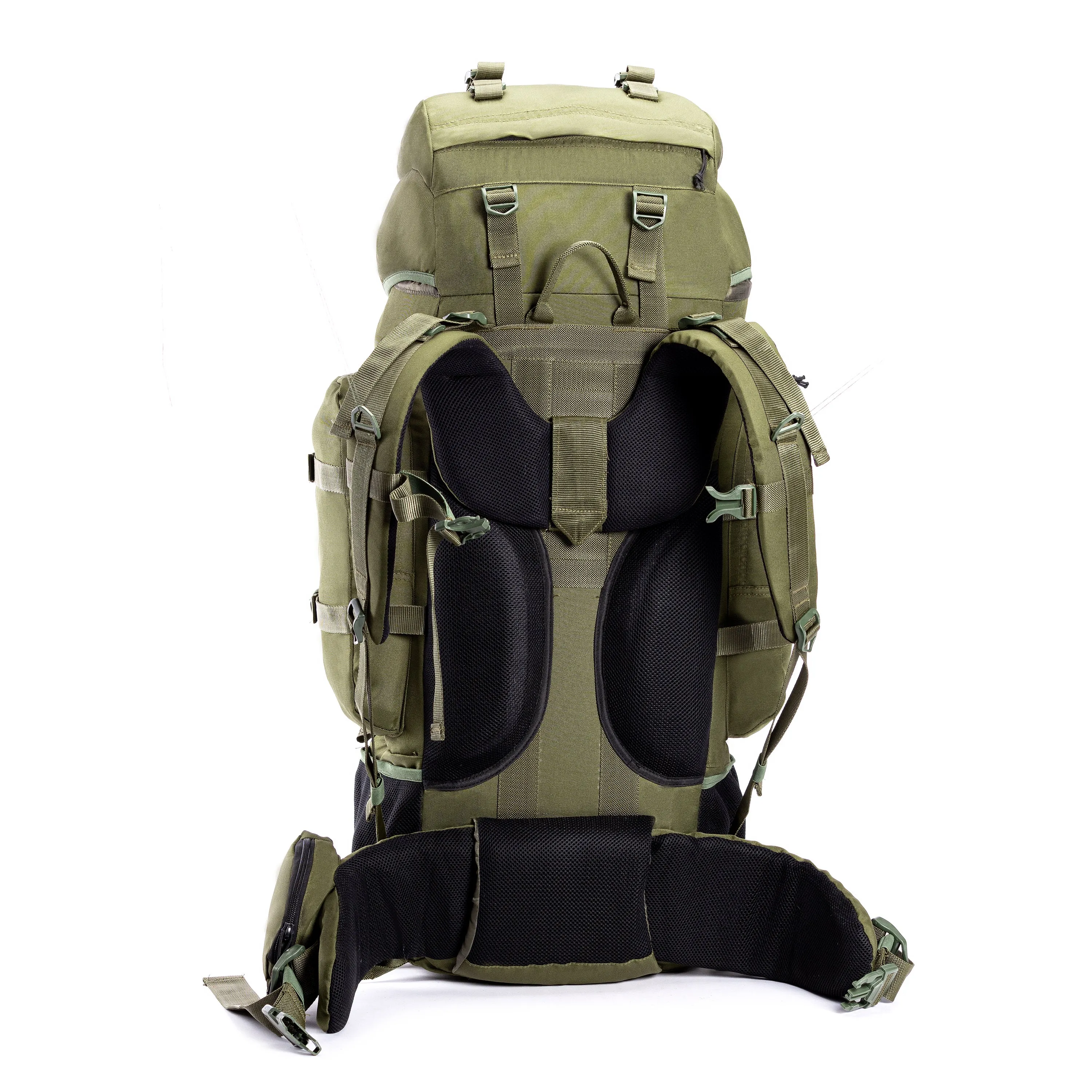 Tripole Colonel Metal Frame Rucksack with Detachable Bag & Rain Cover for Trekking & Travelling | Men & Women | 3 Year Warranty | Olive Green | 85 Litre