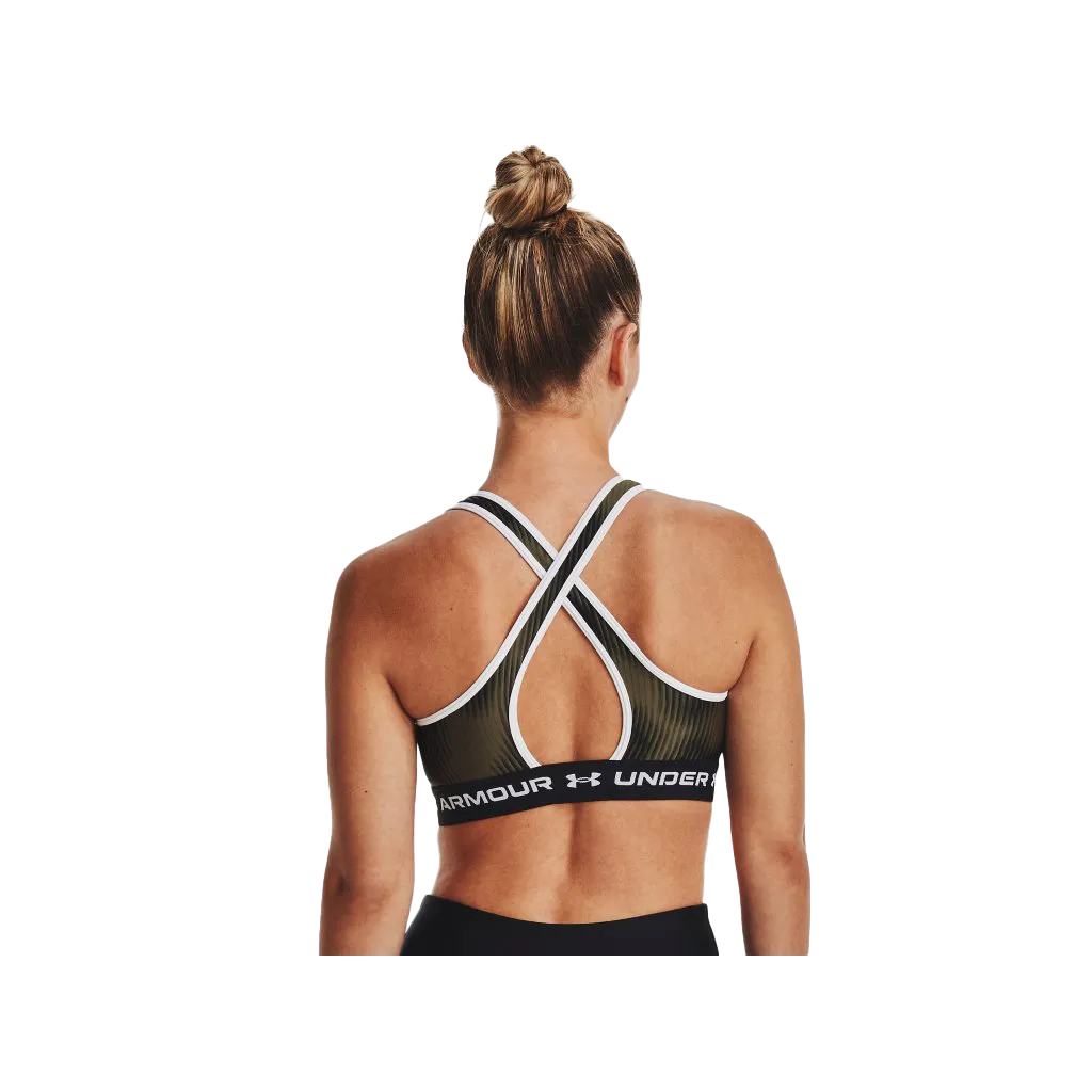 UA Women's Armour® Mid Crossback Print Sports Bra