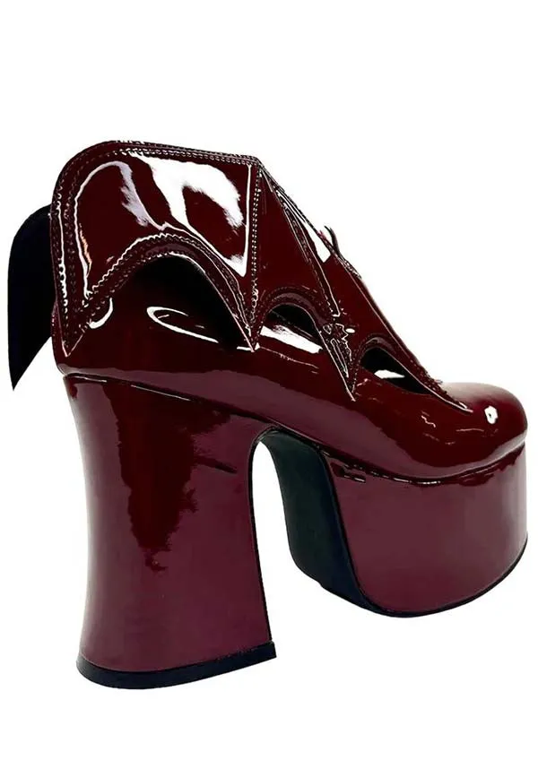 Vampira [Oxblood] | PLATFORM HEELS*