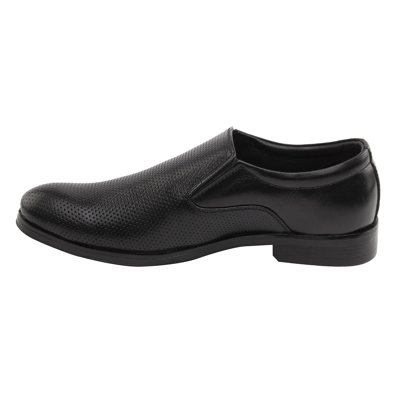 Vardhra Men 100% Genuine Leather - Formal Slip-on Dress Shoes - Black