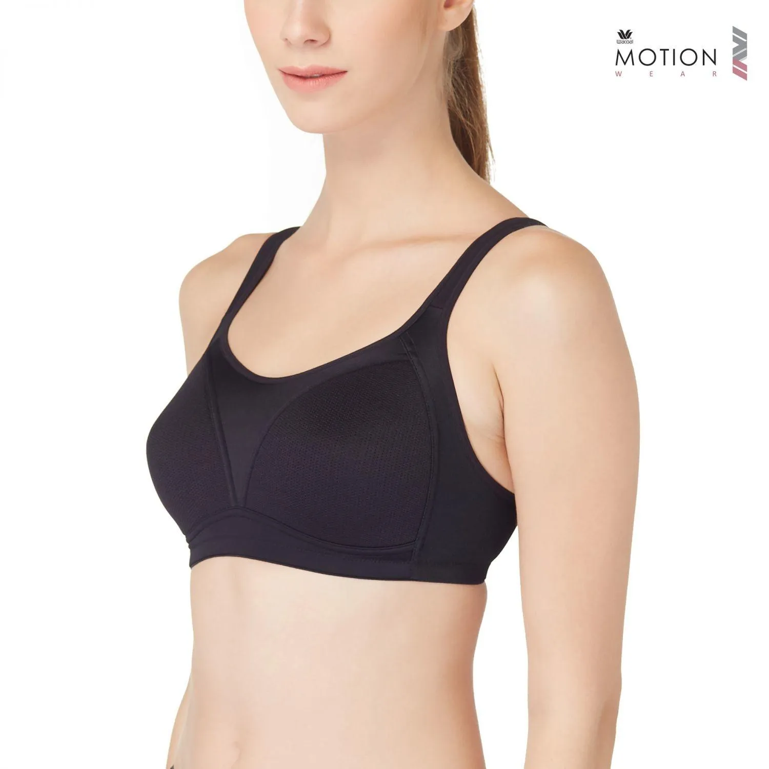 Wacoal Motion Wear สปอร์ตบรา รุ่น WR1485 สีดำ (BL)