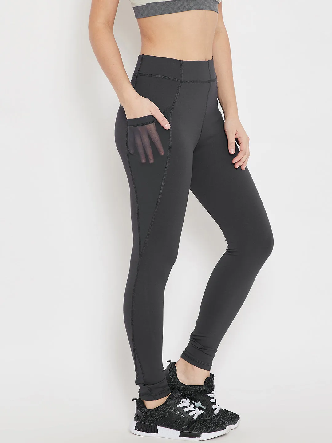 Women Sports Charcoal Tights