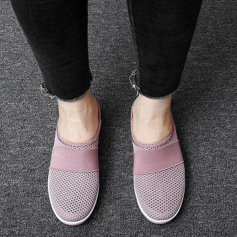 Women's Breathable Lightweight Air Cushion Slip-On Walking Slipper B112