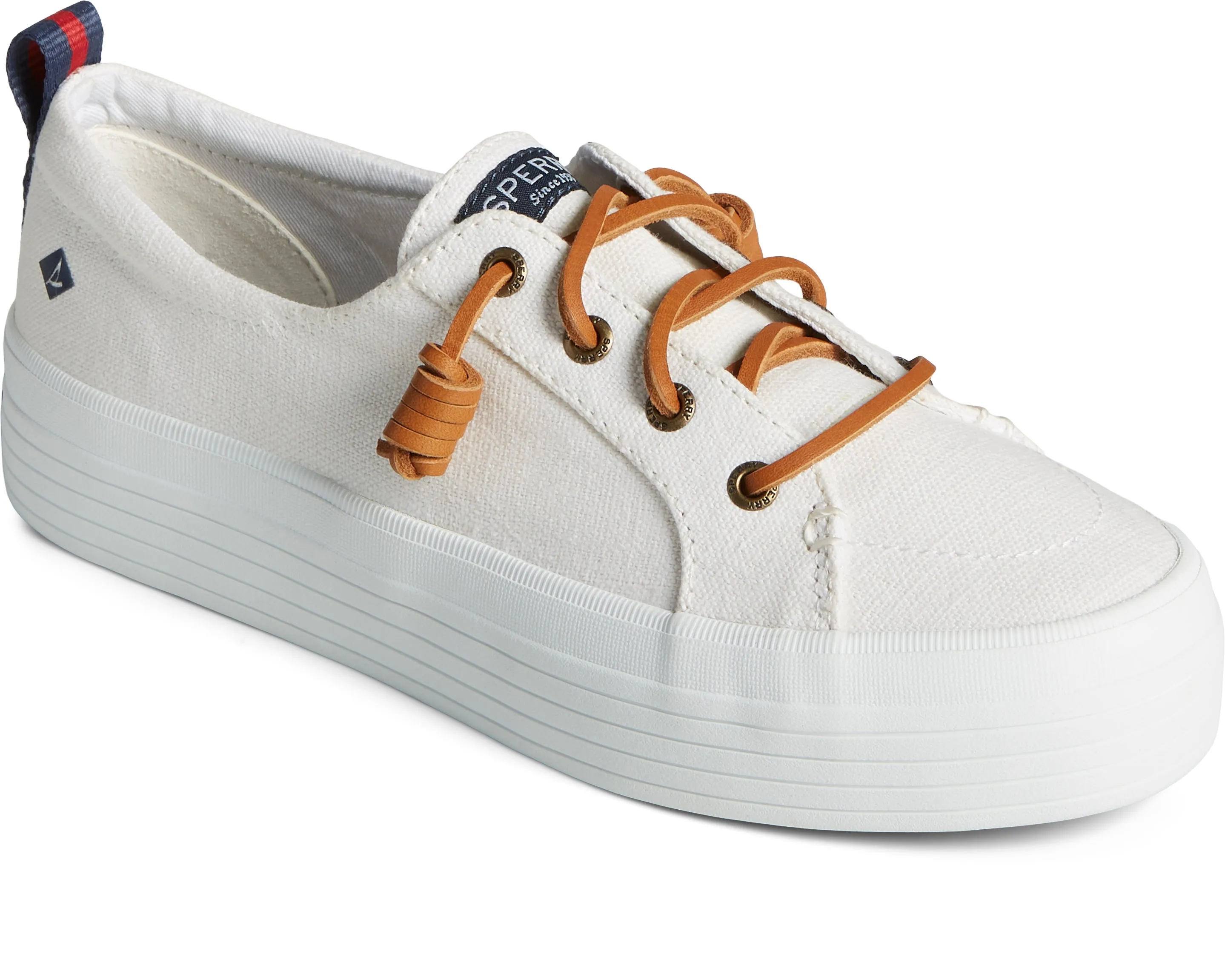 Women's Crest Vibe Platform Canvas White