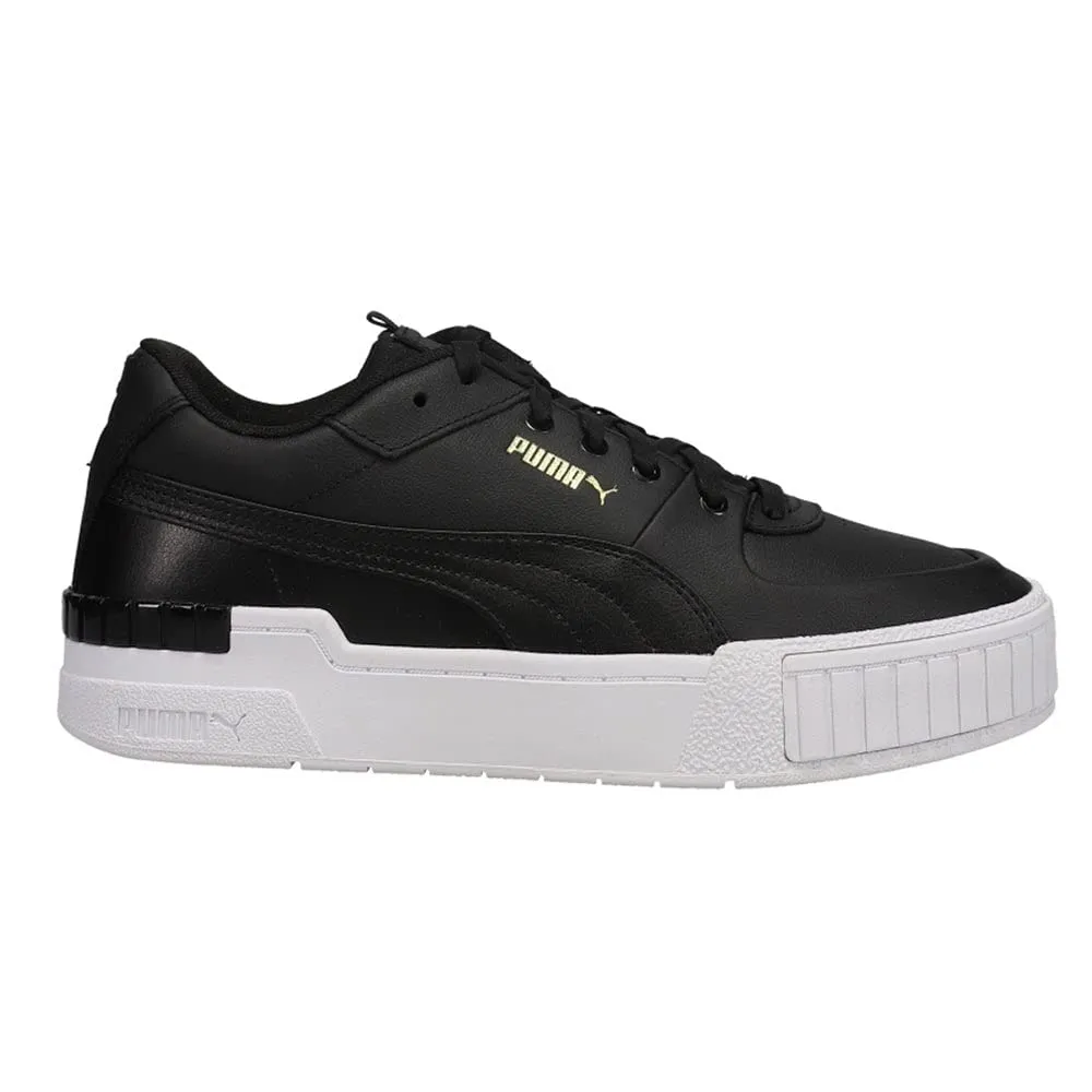 Women's Shoes PUMA CALI SPORT Leather Platform Sneakers 37387102 BLACK / WHITE